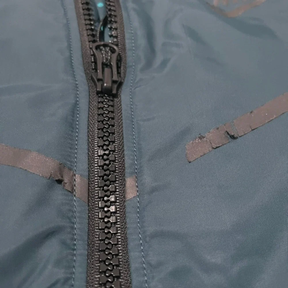 Nike Jacket Mens Medium Teal Blue Bomber MA-1 Polka‎ Dot Lined Flight Full Zip